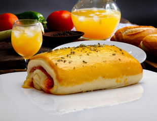 Brazilian Snack with cheese and ham