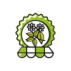 seal with leaves tea and parasol