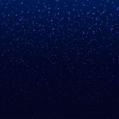 Blue dark sky with stars or snowflakes beauty wallpaper pattern holiday EPS 10 - obrazy, fototapety, plakaty