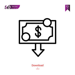 Outline money icon. money icon vector isolated on white background.marketing . Graphic design, mobile application,professions icons 2019 year, user interface. Editable stroke. EPS10 format
