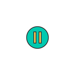 Pause icon design. Essential icon vector design