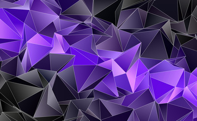 Abstract Low-Poly triangular modern background