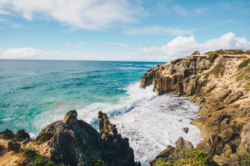 waves crashing