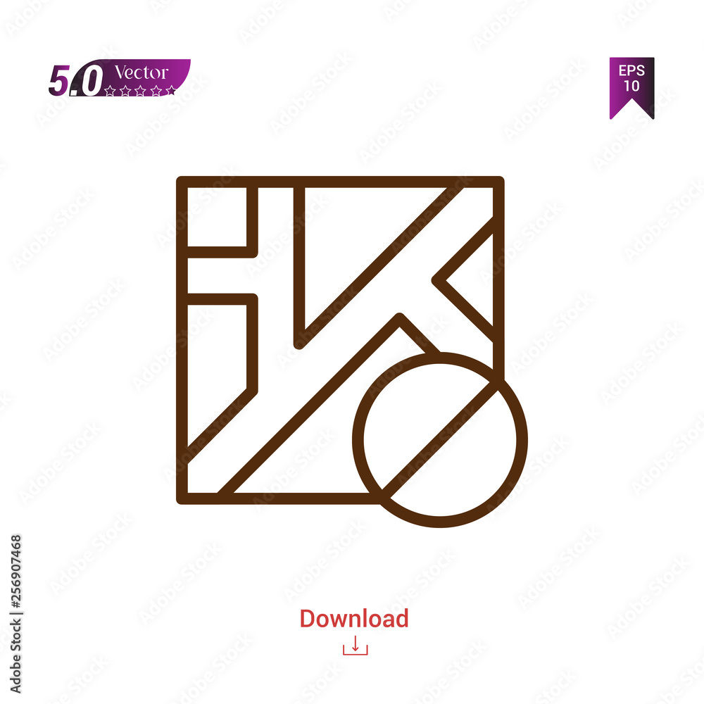 Poster outline map icon. map icon vector isolated on white background. man-footwear. graphic design, mobile