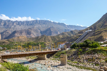 mountain landscape with river