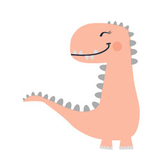 cute dinosaur drawn as vector for kids fashion