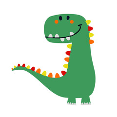 cute dinosaur drawn as vector for kids fashion
