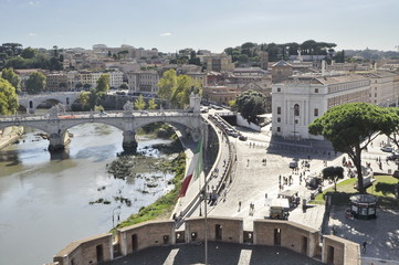 Fototapeta premium Bridge in Rome, Italy