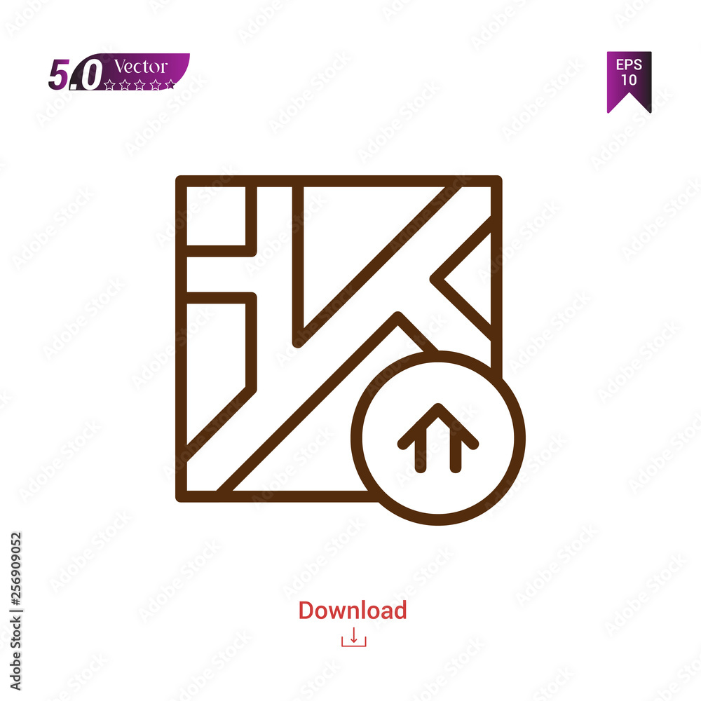 Poster outline map icon. map icon vector isolated on white background. man-footwear. graphic design, mobile