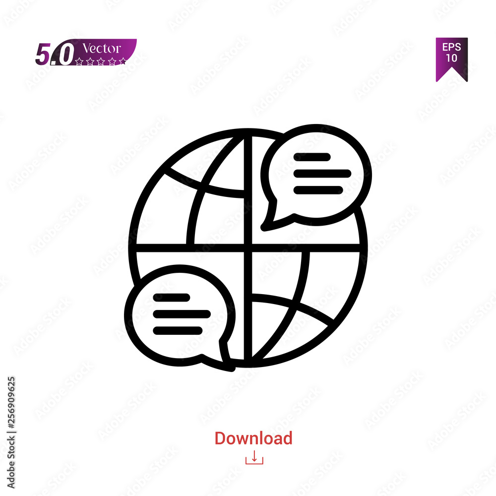 Poster outline internet icon vector isolated on white background.marketing . graphic design, mobile applica