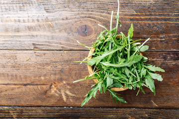 fresh green arugula salad