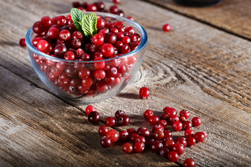 berries cranberries on the table