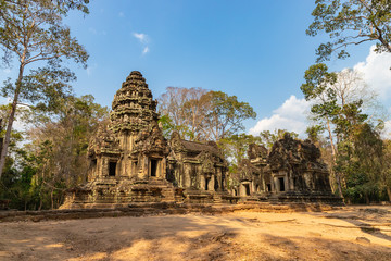 Thommanon temple ruins is Khmer ancient temple in complex Angkor Wat in Siem Reap, Cambodia