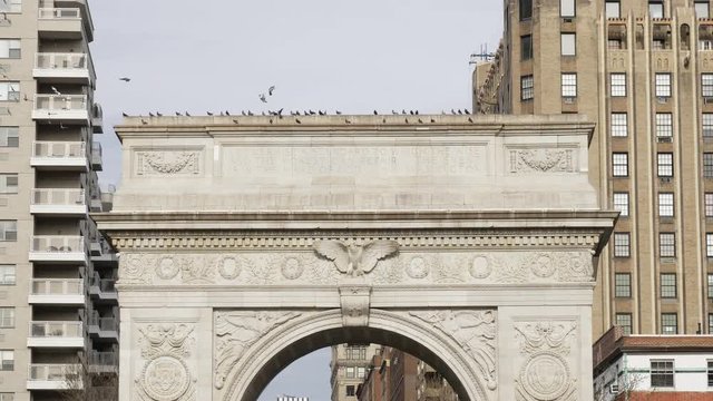 New York City United States of America January 27th of 2019 Washington Square Arch in Manhattan New York