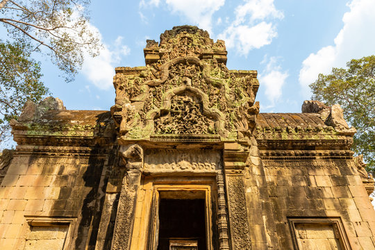 Thommanon temple ruins is Khmer ancient temple in complex Angkor Wat in Siem Reap, Cambodia