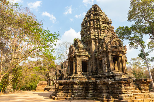 Thommanon temple ruins is Khmer ancient temple in complex Angkor Wat in Siem Reap, Cambodia