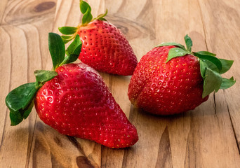 Fresh strawberries on the table