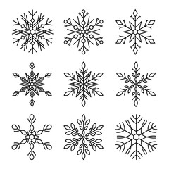 Set of snowflakes