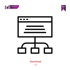 Outline diagram icon. diagram icon vector isolated on white background.marketing . Graphic design, mobile application,professions icons 2019 year, user interface. Editable stroke. EPS10 format