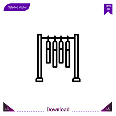 clothes-line  vector icon. Best modern, simple, isolated,laundry. flat icon for website design or mobile applications, UI / UX design vector format