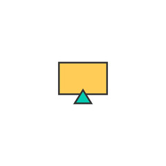 Television icon design. Essential icon vector design