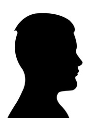   a man head silhouette vector