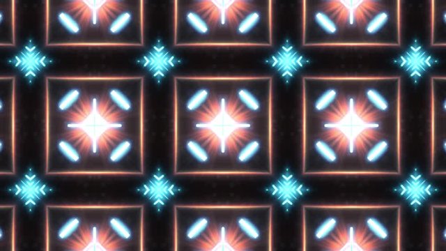 Ultra Music Festival Kaleidoscope box background Hypnotic box stage visual loop wall colorful motion background Disco spectrum light concert spot bulb Abstract box multicolored motion graphic box wall