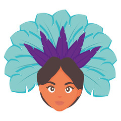 beautiful brazilian garota head character