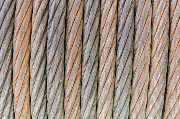 Rusty Cable on Spool Background Horizontal
