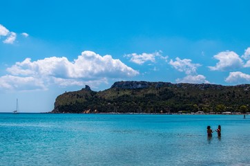 Rough Sea Cagliari Sardinia Tourism Vacation Photo
