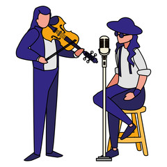 singer and musician couple characters