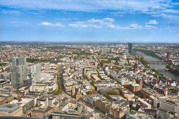 Fototapeta na wymiar Panoramic of Frankfurt, Germany