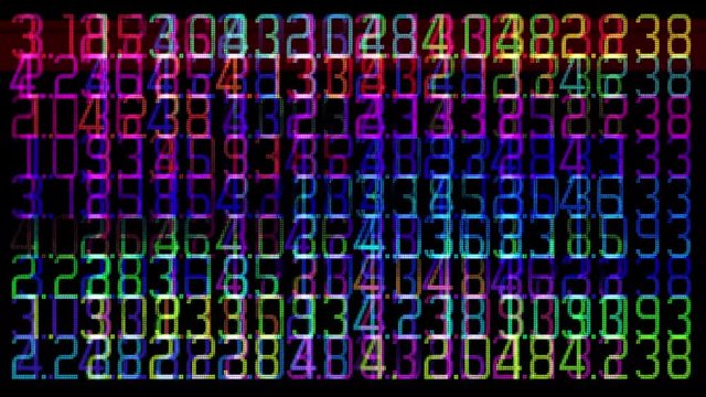 numbers code information clock counting