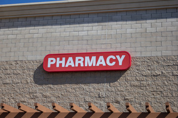 A standard or common sign for a pharmacy