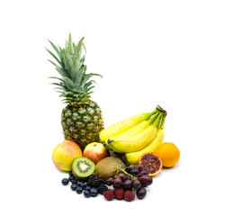 Obst Früchte Multivitamin isoliert freisteller freigestellt