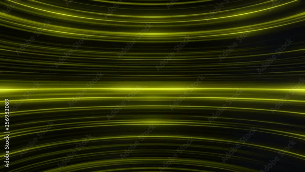 Poster abstract animation of colorful shimmering and curved yellow lines. abstract background.