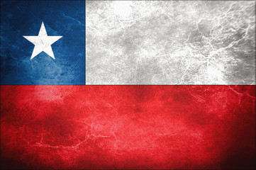 Flag of Chile, background of concrete.