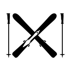 ski sport equipment icon