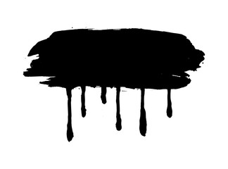 Abstract splatter black color background. Paint dripping vector illustration. Grunge texture.