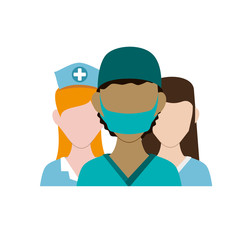 Obraz na płótnie Canvas doctors medical staff avatars characters