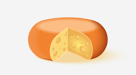 vector cheese icon on white background.