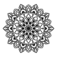 mandala flower illustration vector