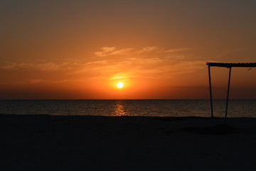 sunset at the sea