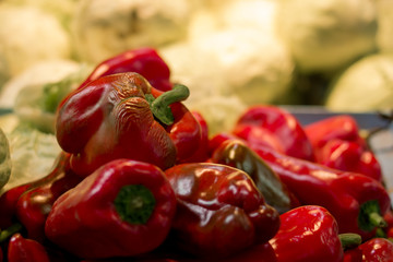 Ripe and fresh peppers.