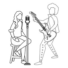 singer and musician couple characters