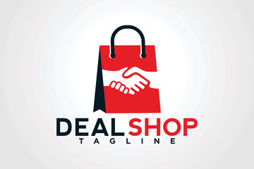 deal shop logo design template