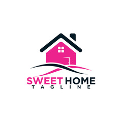 Fototapeta premium home property logo design template element