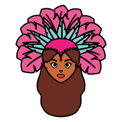 beautiful brazilian garota head character