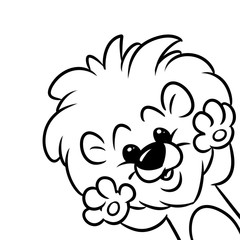 Little Lion cartoon illustration isolated image