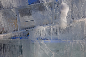 Huge ice as the background